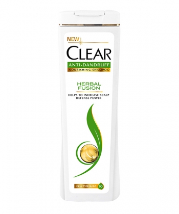 شامپو ضد شوره و تقویت کننده موی بانوان کلیر Clear مدل Herbal Fusion حجم 400 میلی لیتر