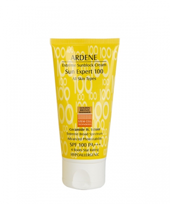 کرم ضدآفتاب SPF100 برنزه طلایی آردن 50 میلی لیتر