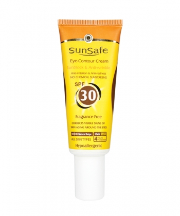 کرم دور چشم حاوی ضد آفتاب spf30 سان سیف Sun Safe وزن 20 گرم