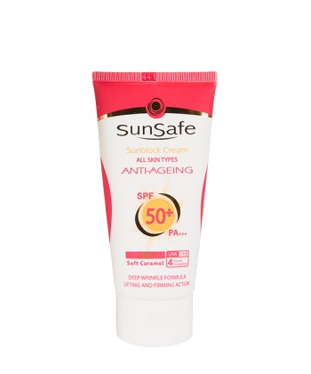 کرم ضد آفتاب رنگی ضد چروک SPF50 سان سیف Sun Safe وزن 50 گرم
