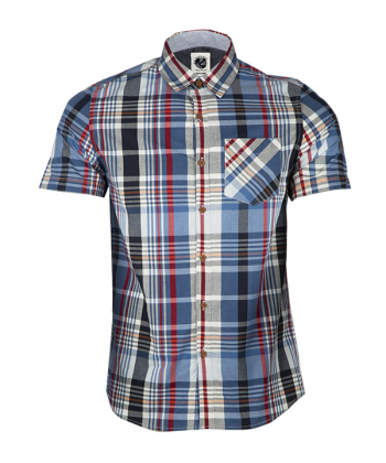 پیراهن مردانه آستین کوتاه چهارخانه جوتی جینز Jooti Jeans