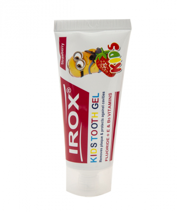 خمیردندان ژله ای کودک ایروکس Irox با طعم توت فرنگی 80 گرم