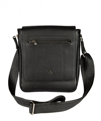 کیف دوشی چرمی مشکی اسپرت چرم مشهد Mashhad Leather مدل 001-X5012