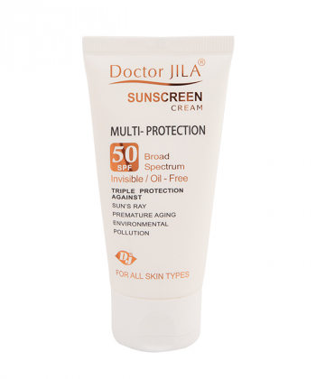 کرم ضدآفتاب مولتی پروتکشن SPF50 بیرنگ دکتر ژیلا Dr. Jila وزن 50 گرم