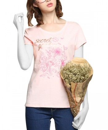 تی شرت طرح دار زنانه جین وست