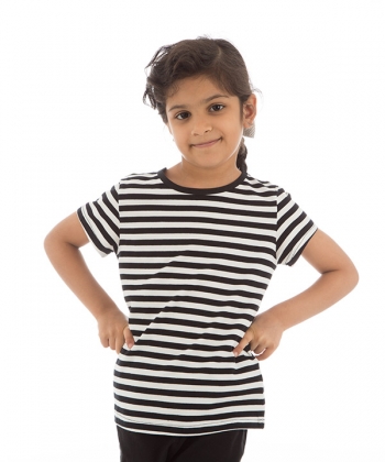 تی شرت راه راه دخترانه جین وست