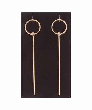 گوشواره طلا 18 عیار برند Freja مدل خط و دایره