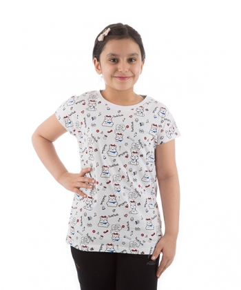 تیشرت دخترانه طرحدار جین وست Jeanswest