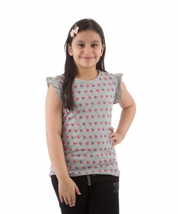 تیشرت دخترانه نخی جین وست Jeanswest