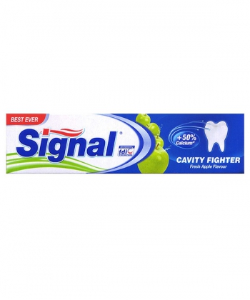 خمیر دندان سیگنال Signal مدل Cavity Fighter حاوی عصاره سیب حجم 50 میلی لیتر