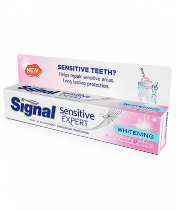 خمیر دندان سیگنال Signal سری Sensetive Expert مدل Whitening حجم 100 میلی لیتر