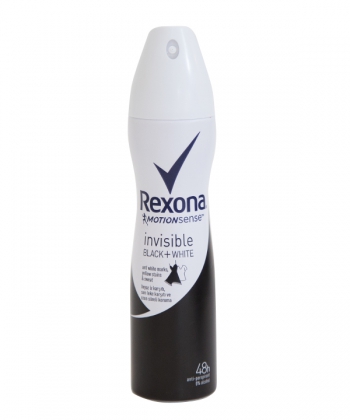اسپری ضد تعریق زنانه رکسونا Rexona مدل Invisible Black +White حجم 150 میلی لیتر