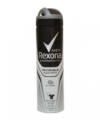 اسپری ضد تعریق مردانه رکسونا Rexona مدل Invisible Black +White حجم 150 میلی لیتر
