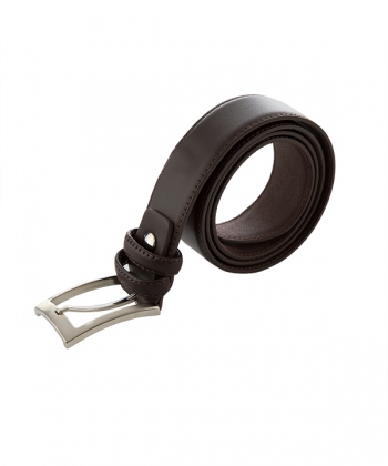 کمربند چرم مردانه قهوه ای چرم مشهدMashhad leather مدل N5587