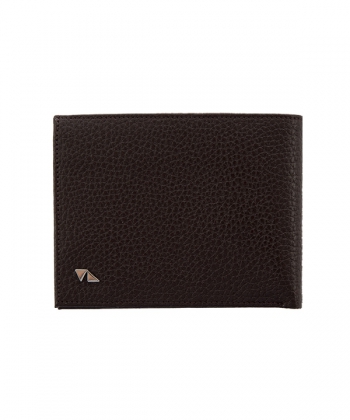 کیف پول چرم مردانه قهوه ای تیره چرم مشهدMashhad leather مدل D0243