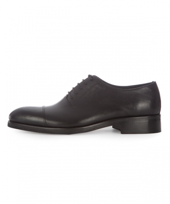 کفش چرم مردانه مشکی چرم مشهدMashhad leather مدل J5960